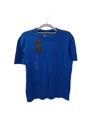 NEW VRST Men's Essential Pocket Short Sleeve Tee Blue Tide Size S